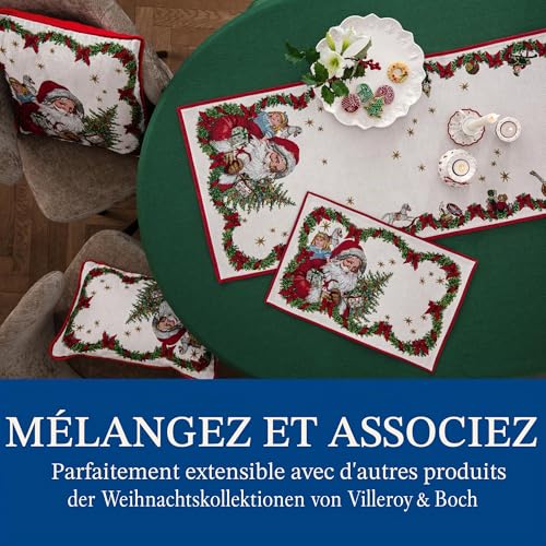 Coussin réversible Gobelin Villeroy & Boch Père Noël multicolore en coton - 8