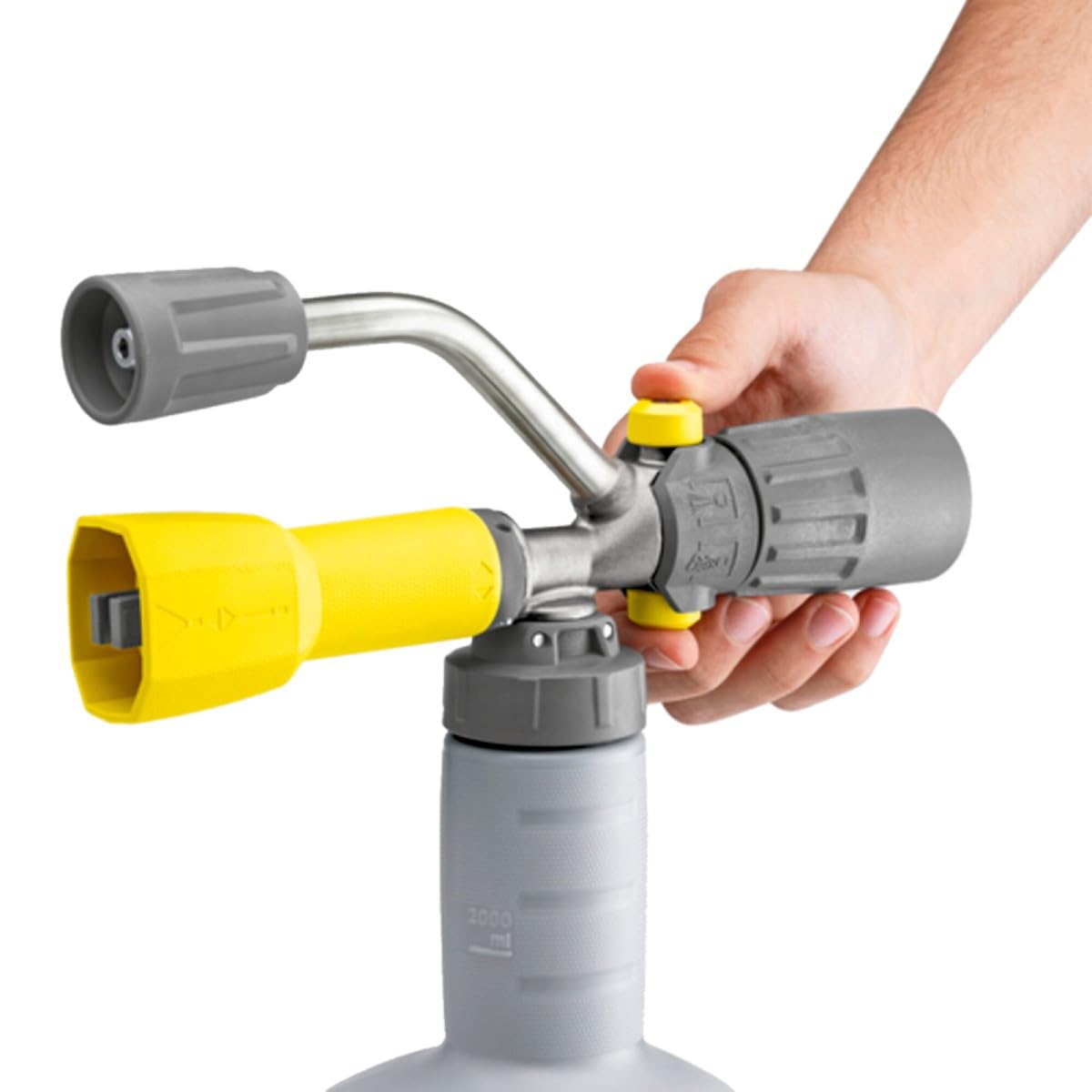 Kärcher - Canon de Espuma Duo Advanced 1, depósito 1L, caudal 400-600 l/h, Cuerpo Ecobrass Robusto, dosificación precisa e inversión Directa de Chorro/Espuma