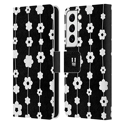 Étui portefeuille Galaxy S22 anti-rayure motif floral chic et élégant