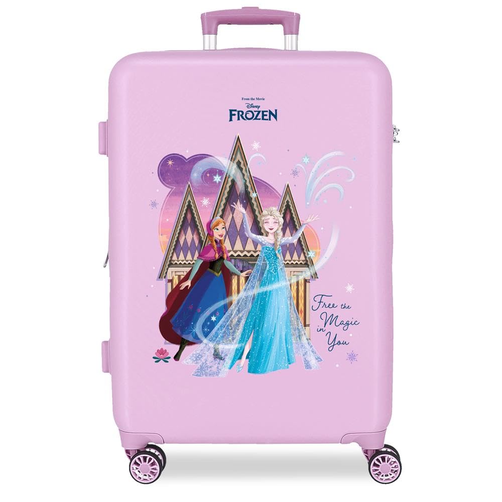 Joumma Disney Frozen Ice Dreams Walizka Średnia Liliowa 46 x 65 x 23 cm Twardy ABS Zamek szyfrowy TSA 56 L 3,1 kg 4 podwójne koła wysuwane