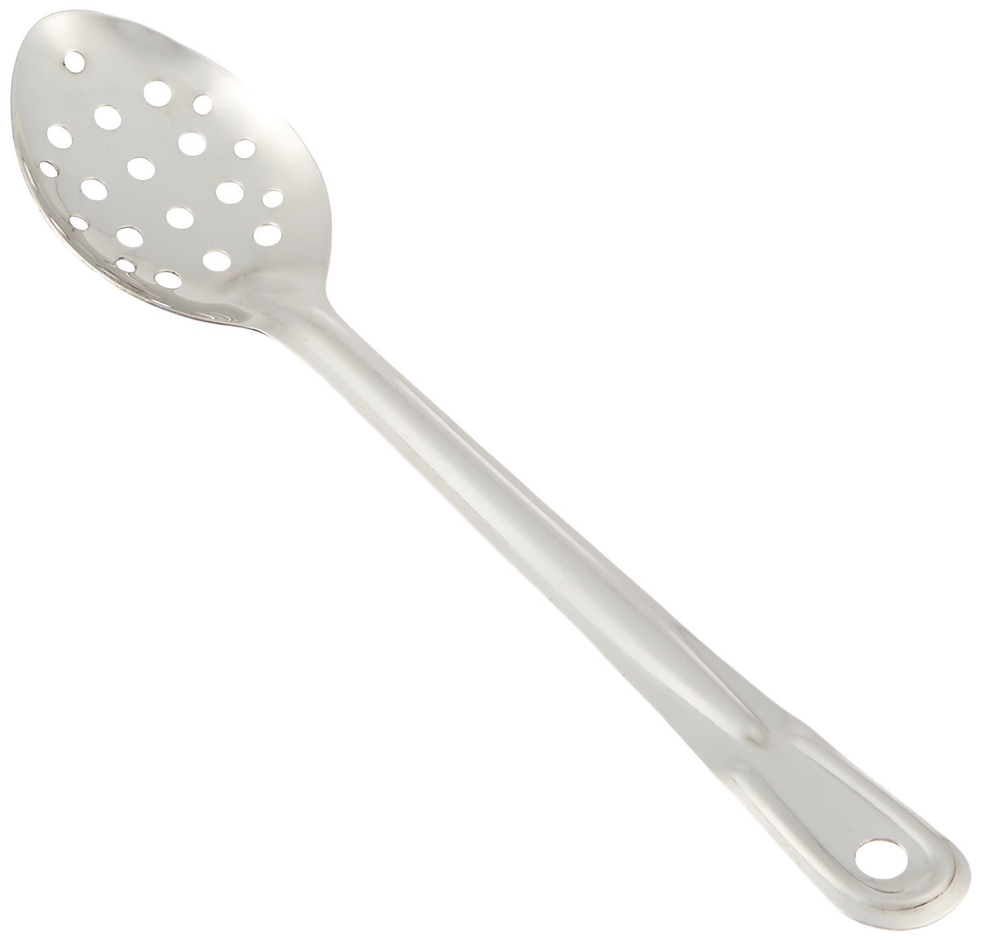 Winco Stainless Steel Basting Spoon, Perforated, 13", 1.2mm
