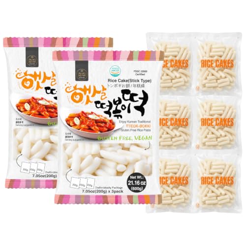 Unha's Korean Tteokbokki Garaetteok Rice Cake Sticks, 42.32 oz 2 Pack