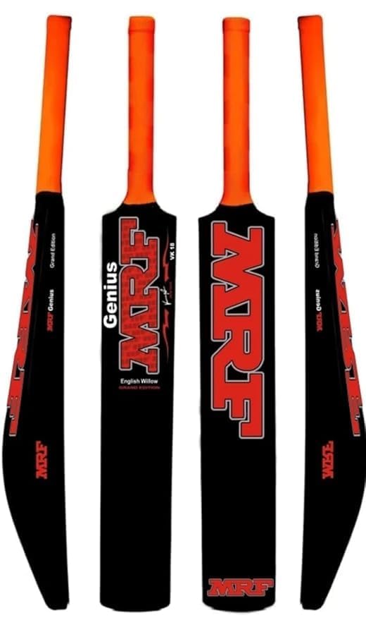 Full Size Cricket Bat, 34 Inch Length, 4.5 Inch Width, 750-850g Weight, Black-image-6