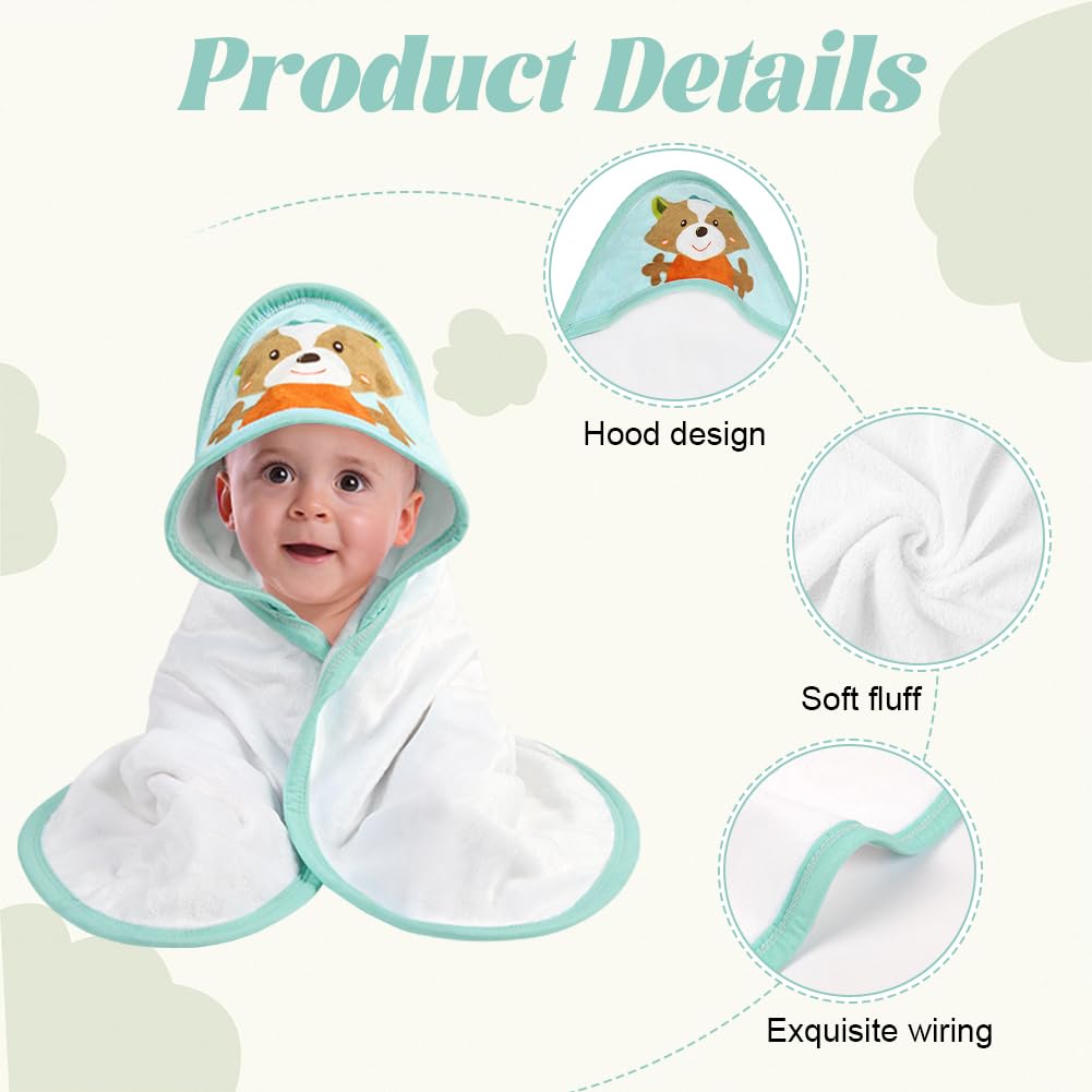 HAGOT Hooded Baby Towel, Soft Bath for Babies Towels Absorbent Soft Newborn Towels with Hood, Wash Essentials for Newborns & Toddlers - Image 3