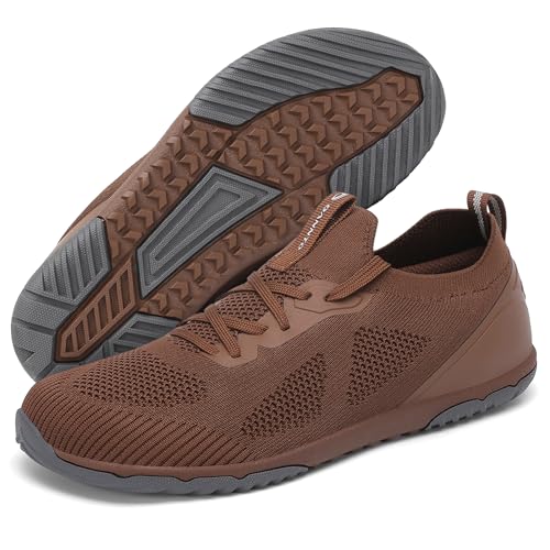 DANNTO Herren Barfußschuhe Wanderschuhe Minimalistische Sneakers Zero Drop mit Wide Toe Box Traillaufschuhe für Running Fitness