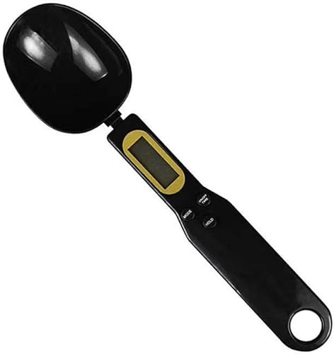 Báscula de cuchara de medición electrónica, precisa de cocina, gramo de café, peso, báscula de alimentos para hornear suministros de cocina (negro)