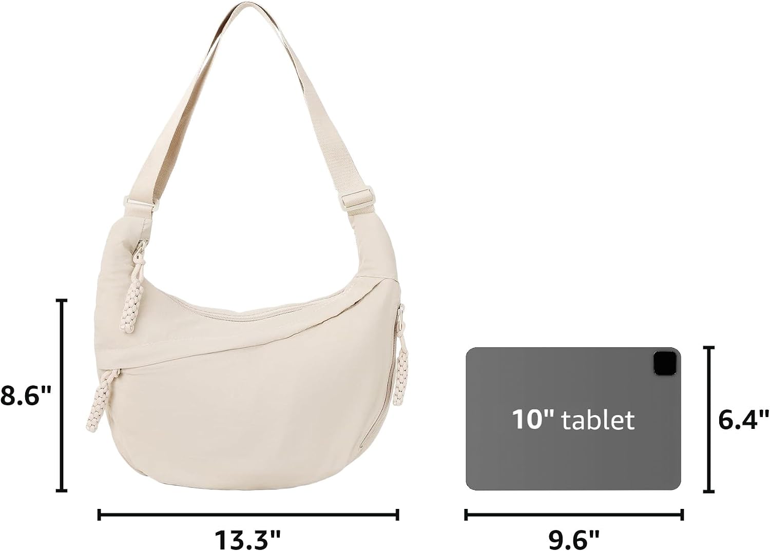 Hobo Bag for Women Men Crescent Shoulder Bag Retro Nylon Canvas Crossbody Bag Slouchy Corduroy Dumpling Bag Purse | Retro