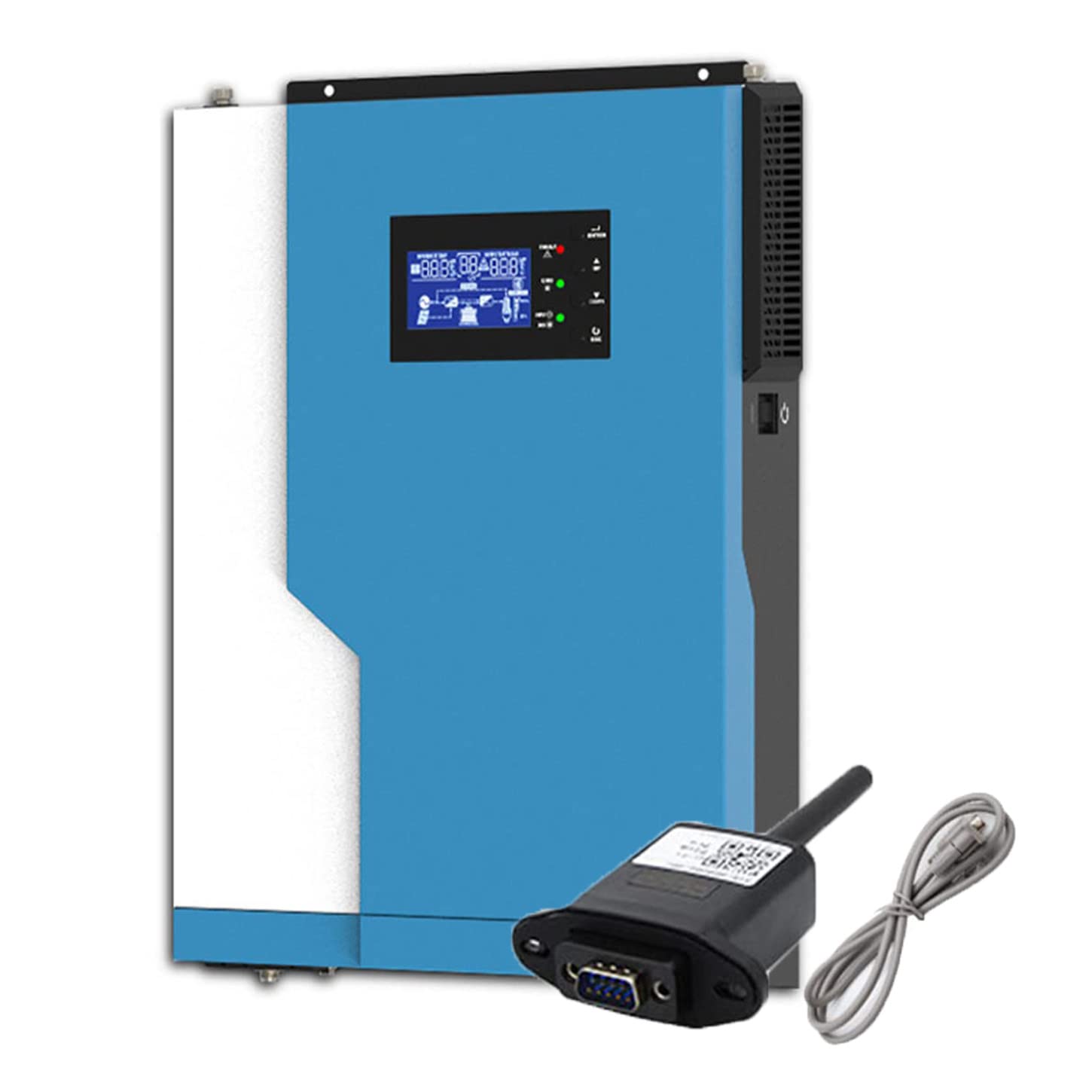 Onduleur Solaire 3500W,Onduleur Tout-en-un, 24V à 220V/230V Hors Réseau Onduleur à Onde Sinusoïdale Pure Intégré Dans Un Chargeur Mppt 100A,Idéal Pour Les Applications Hors Réseau,TypeB-3.5KW-24V
