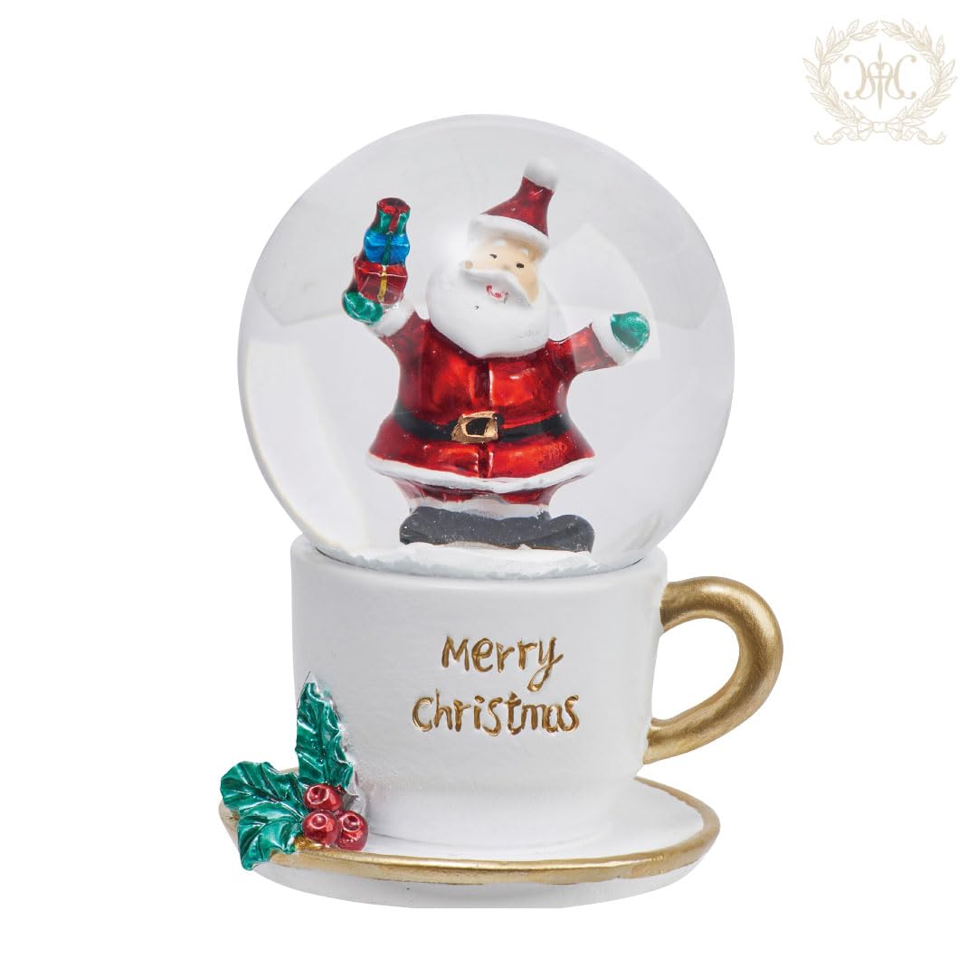Amazon.co.jp: ミニスノードーム/ホワイトティーカップ（サンタ