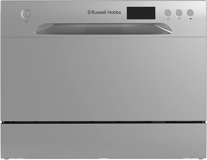 Russell Hobbs RHTTDW6S Freestanding Compact Dishwasher, Eco mode, 6