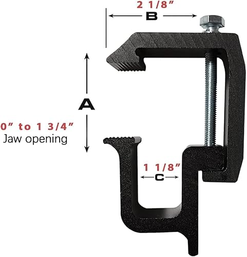 Truck Ladder Rack 800Lbs Capacity With 8 Non-Drilling C-Clamps Heavy Duty Extendable Universal Pickup Ladder Rack Two-Bar Set Matte Black One Pair #TOP4