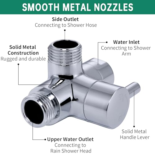 Image of Shower Enema System with 100 Inches Hose, Diverter, Water Control Valve for Men and Women Portable Cleaning, Enema Nozzle Kit Cleaner Attachment(Matte&Chrome