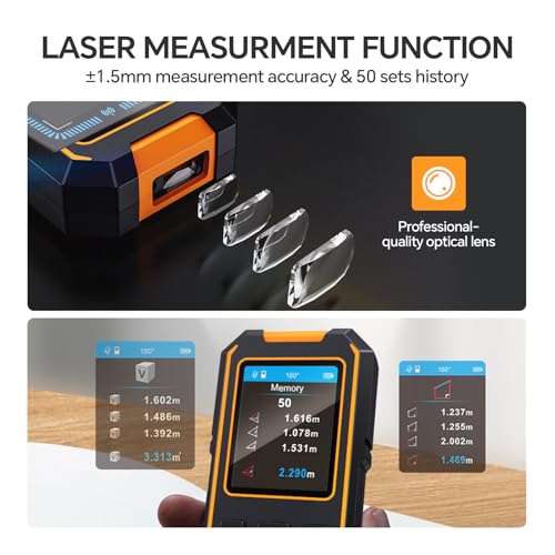 Détecteur de montants muraux multifonction avec compteur laser numérique - 5