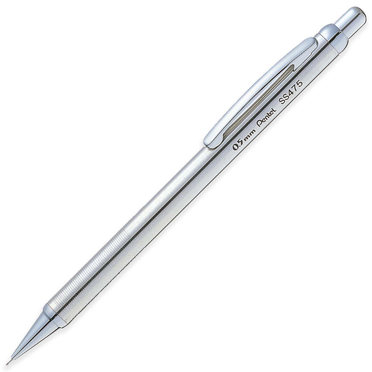 Pentel Portamine Executive Acciaio Inox - Matita Meccanica 0.5 Mm Con Gomma  E Mine HB Portamine Pentel, image size:1500x1500