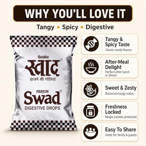 Image of Swad Chocolate Candy Packs (Swad Original) 2 x 50 Toffees (Original, Pack of 2)