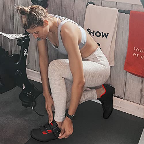 Image of Mens Womens Cycling Shoes Compatible with Pelaton Bike Shoes Road Bike Shoes Riding Bicycle Pre-Installed with Delta Cleats Clip Indoor Outdoor Pedal