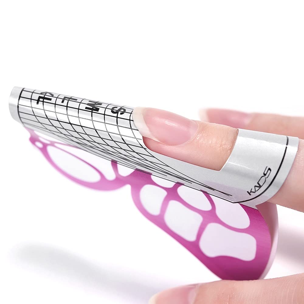 KADS 100pcs Butterfly Nail Extension Forms Self-Adhesive Gel Nail Extension Tips