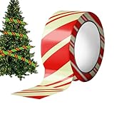 Weihnachts Absperrband - 5 Meter Nachleuchtende Saisonale Dekoration | Klebendes Festliches Markierungsband | Für Hausbesitzer Party-Organisatoren DIY-Enthusiasten Schule Garten Park Hof Terrasse Wege