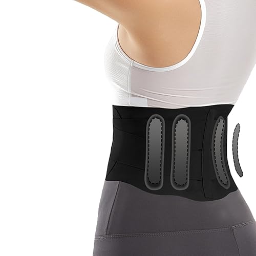 Soporte de espalda superdelgado para dolor de espalda baja, mujeres y hombres, soporte lumbar para mujeres, productos para aliviar el dolor de