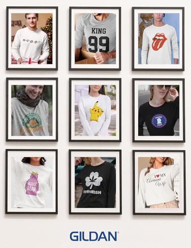 Gildan Custom Long Sleeve T-Shirts - Personalized Heavy Cotton Crewneck Tee Unisex Men Women - Customize Image, Text & Photo2