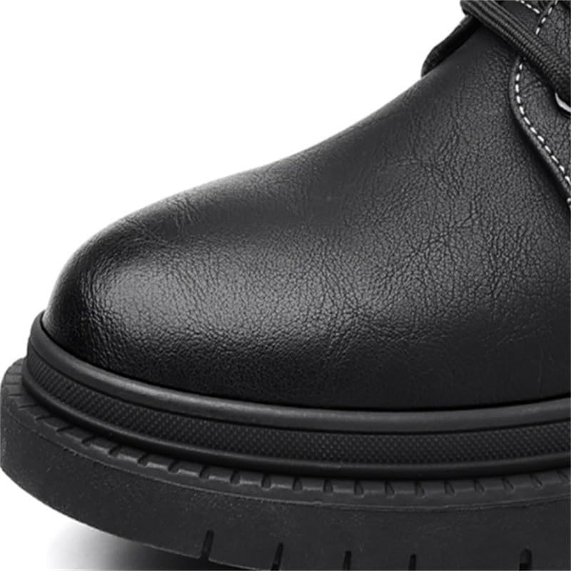 Men's Dress Oxford Shoes Versatile Rubber Shoes Low-top Lace-up Flat Bottom Comfortable Breathable Non-Slip wear-Resistant Work Shoes for Men