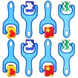 STOBOK 8pcs Drawing Sponge Roller Brush Foam Painting Stamper Brush Kids Paint Graffiti DIY Tool wit