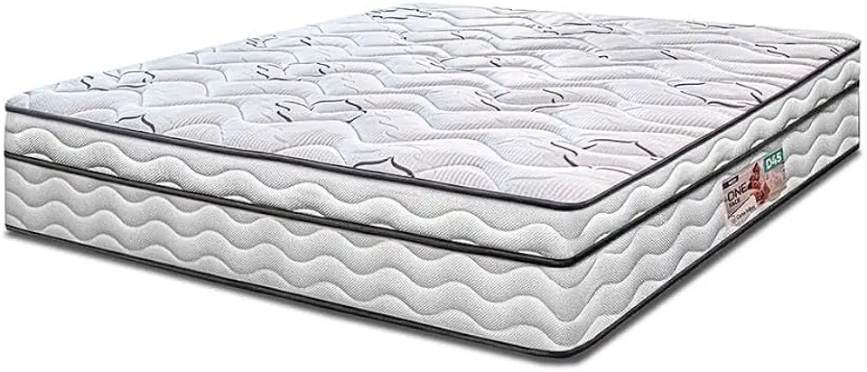 Cama InBox Moderne Colchão de Casal Ortopédico Espuma D45, Branco com Cinza, 25x138x188cm, Pillow Euro Top, Suporta até 140kg