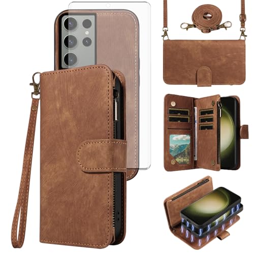 Coque Samsung Galaxy S23 Ultra portefeuille zippé pour protéger votre écran et ranger vos cartes