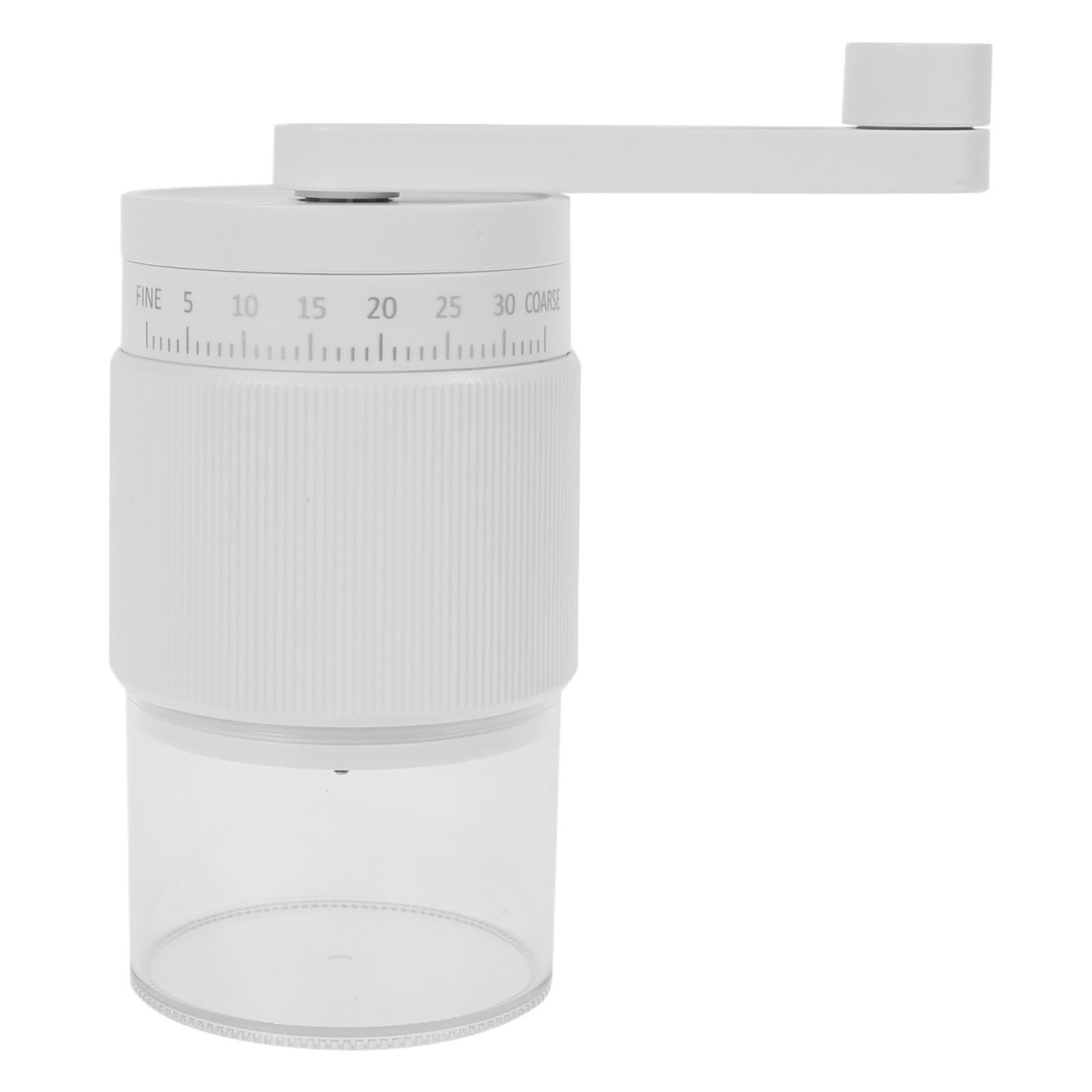 Macinacaffè manuale portatile a manovella con 35 macinature regolabili, compatibile for il campeggio in ufficio(White 1pc)