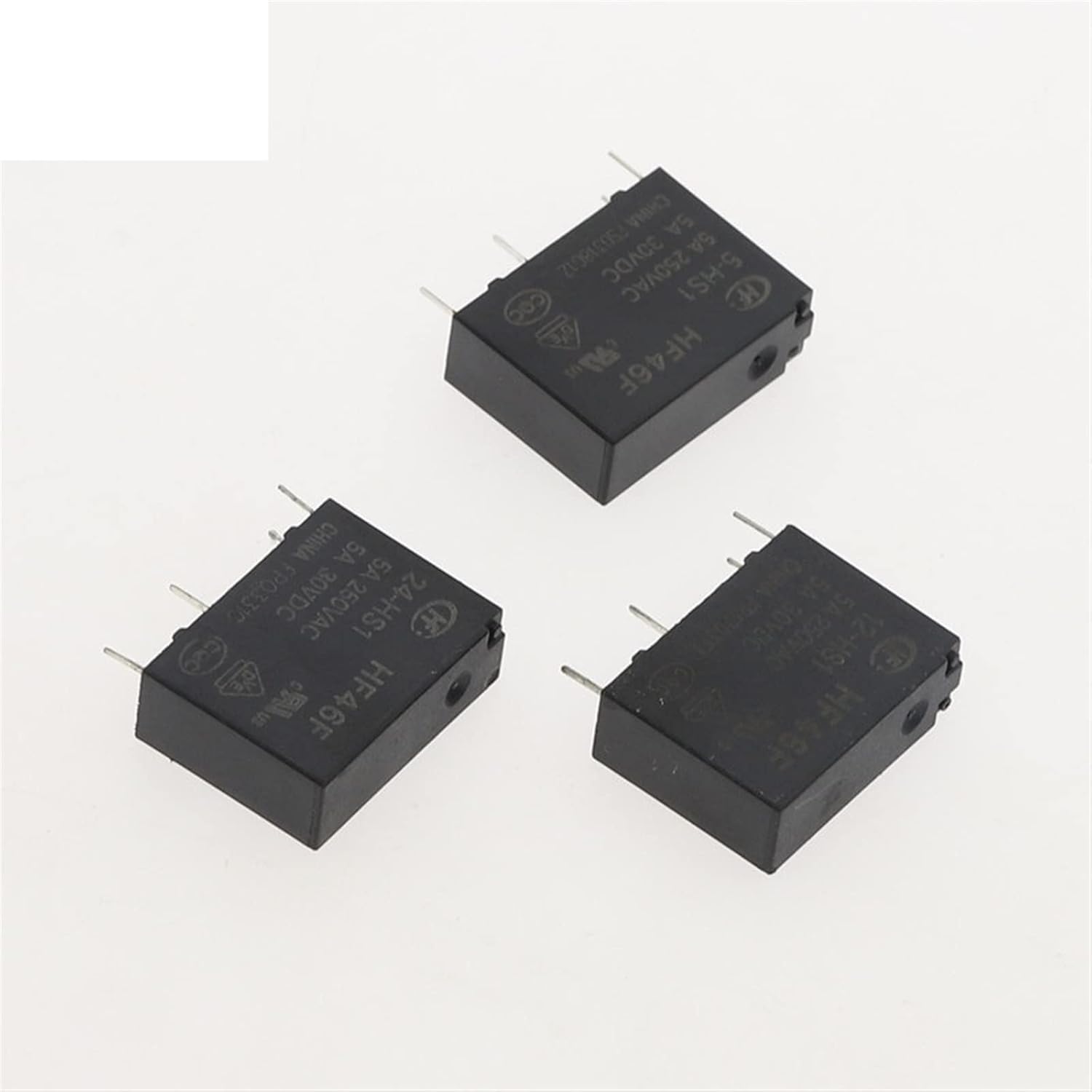 5PCS 4PIN HF46F-024-HS1 HF46F-012-HS1 HF46F-005-HS1 HF46F 24-HS1 5 12-5A250VAC Relay New(HF46F-005-HS1)