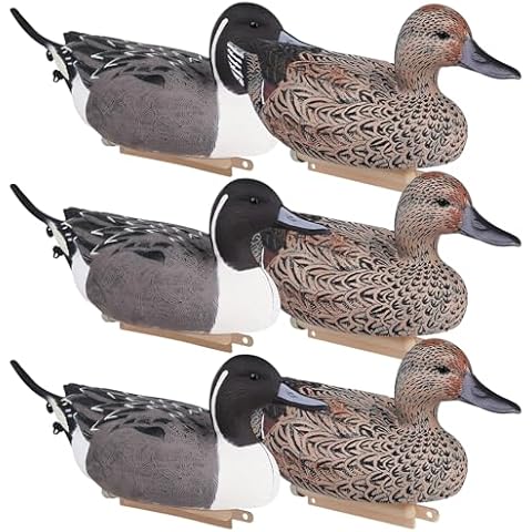 Heerweiyi Pintall Duck 6-Pack. Popular New Material EVA Collapsible Plastic Duck Decoy Mallard Duck Decoys,Easy to Carry and use, More Cost-Effective. Cover