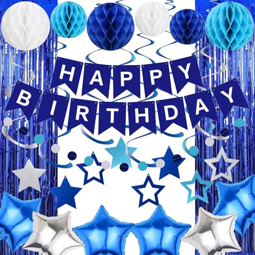 Kawaii Birthday Supplies Party Decorations Including Backdrop Birthday Banner Balloons Tablecloth Hanging Swirls Cake Toppers for Cute Party