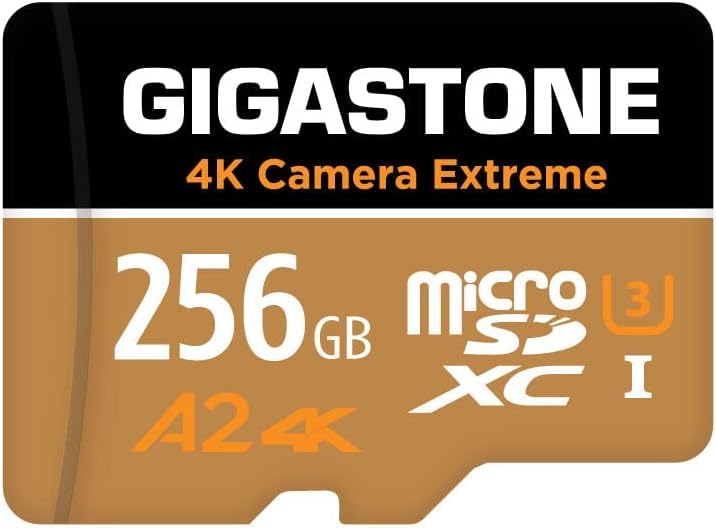 【5-Years Data Recovery】 GIGASTONE 256GB Micro SD Card, 4K Camera Extreme, MicroSDXC Memory Card for Switch, GoPro, Action Camera, DJI, R/W up to 100/60MB/s, UHS-I U3 A2 V30 C10, with Adapter-image-30