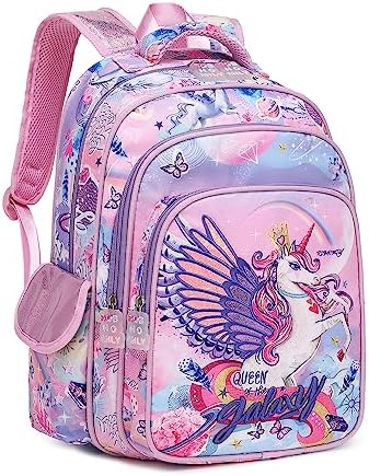 Unicorn Backpack for Girls School Backpack for Preschool Elementa...
