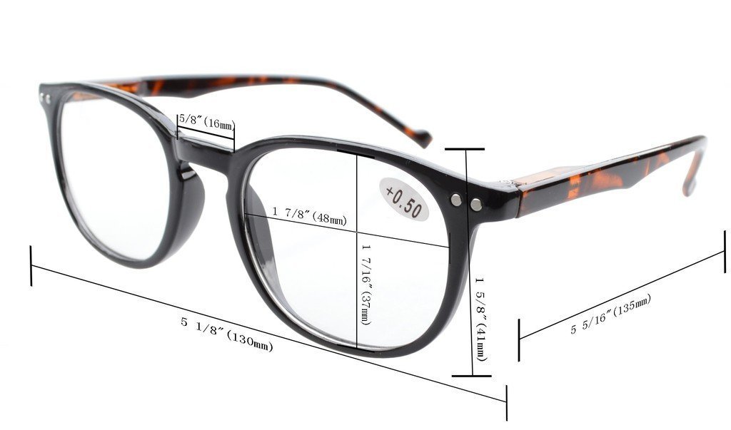 Okulary do czytania w stylu vintage, niebieskie światło, filtr antyrefleksyjny, UVR-demi, 2,5