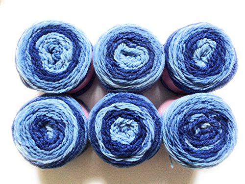 Hilo Sweet Rollo de 5oz en pack de 6 tartas de lana para tejer mantas suaves