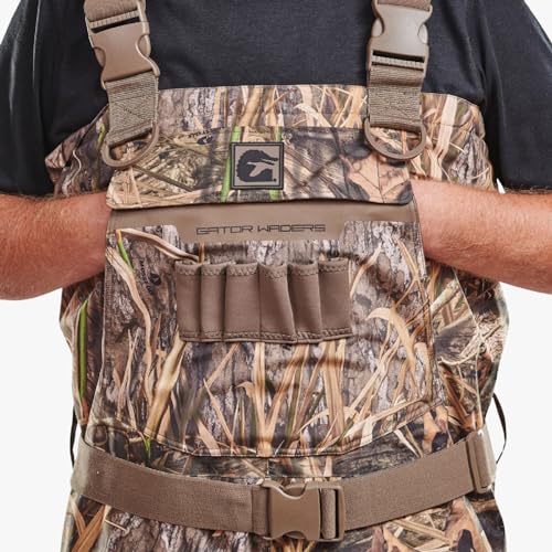 Image of Gator Waders Mens Shield Insulated Chest Duck Hunting Waders with Boots Waterproof Breathable Camo Waders for Hunting