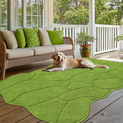 BSICPRO Super Large Dog Door Mat, 4x6, Green