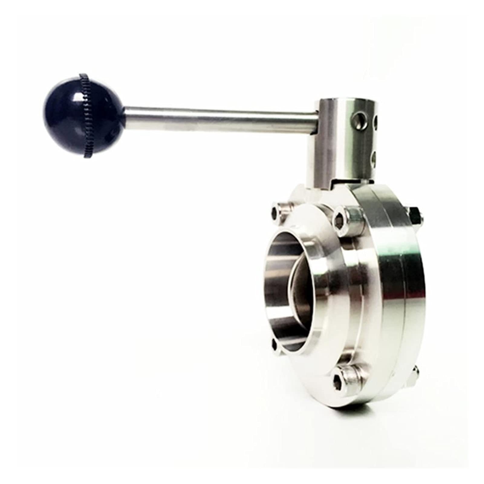 VSPPJYFG Ball Valve Hot And Cold Water Stop Suitable For 57mm 2.25" Pipe Outer Diameter Butt Welding Sanitary Butterfly Flow Control Valve SUS 304 Stainless Steel