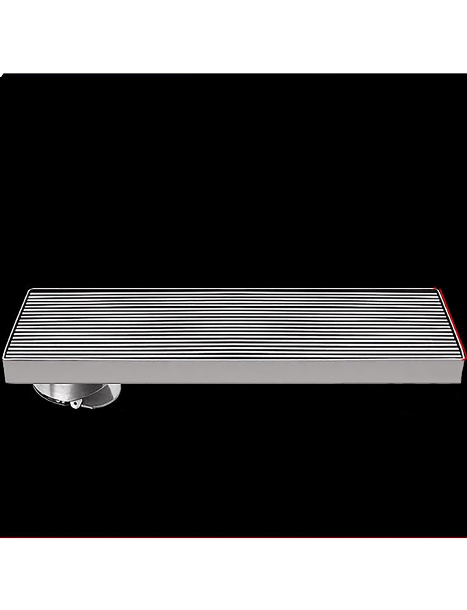 WQPMNYG Efficient Linear Stainless Steel Outdoor Shower Drain with Odor Trap - Durable Central Drainage System for Patios, Terraces & Outdoor Spaces, Ensures Optimal Water Flow