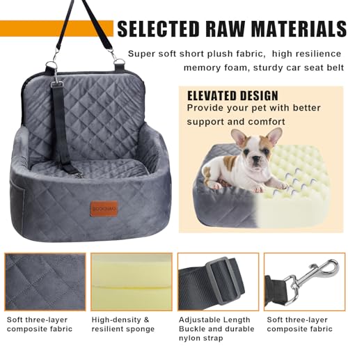 Dog Car Seat for Small Medium Dogs Memory Sponge Dog Booster Car Seat Fits Car Dog Bed up to 35 lbs,Detachable Washable Dog Seat with Storage Bag Dog Blanket Dog Car Seat for Small Medium Dogs Memory Sponge Dog Booster Car Seat Fits Car Dog Bed up to 35 lbs,Detachable Washable Dog Seat with Storage Bag Dog Blanket