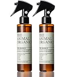 【 潤い ＆ つや 】犬 猫 グルーミングスプレー 150ml 天然由来食品素材100％ なめても安全 日本製 消臭 除菌 毛玉ほぐし ドライシャンプー 静電気防止 ブラッシングスプレー THE ANIMAL ORGANICS ペット用 ミストシャンプー (2本)