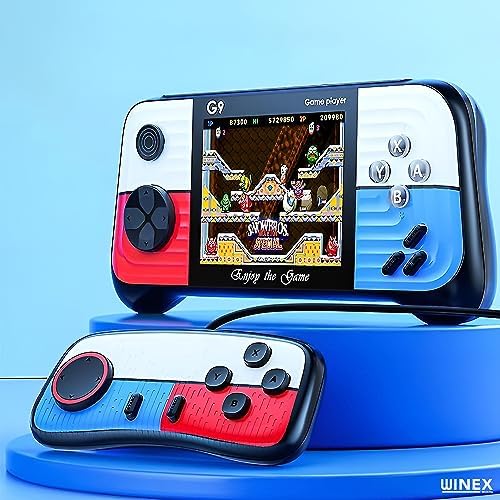 Winex G9 Retro 3.0 inç Tv Bağlanan 2.Joystickli Oyun Konsolu Mavi (666 Klasik Oyunlar) - Görsel 2