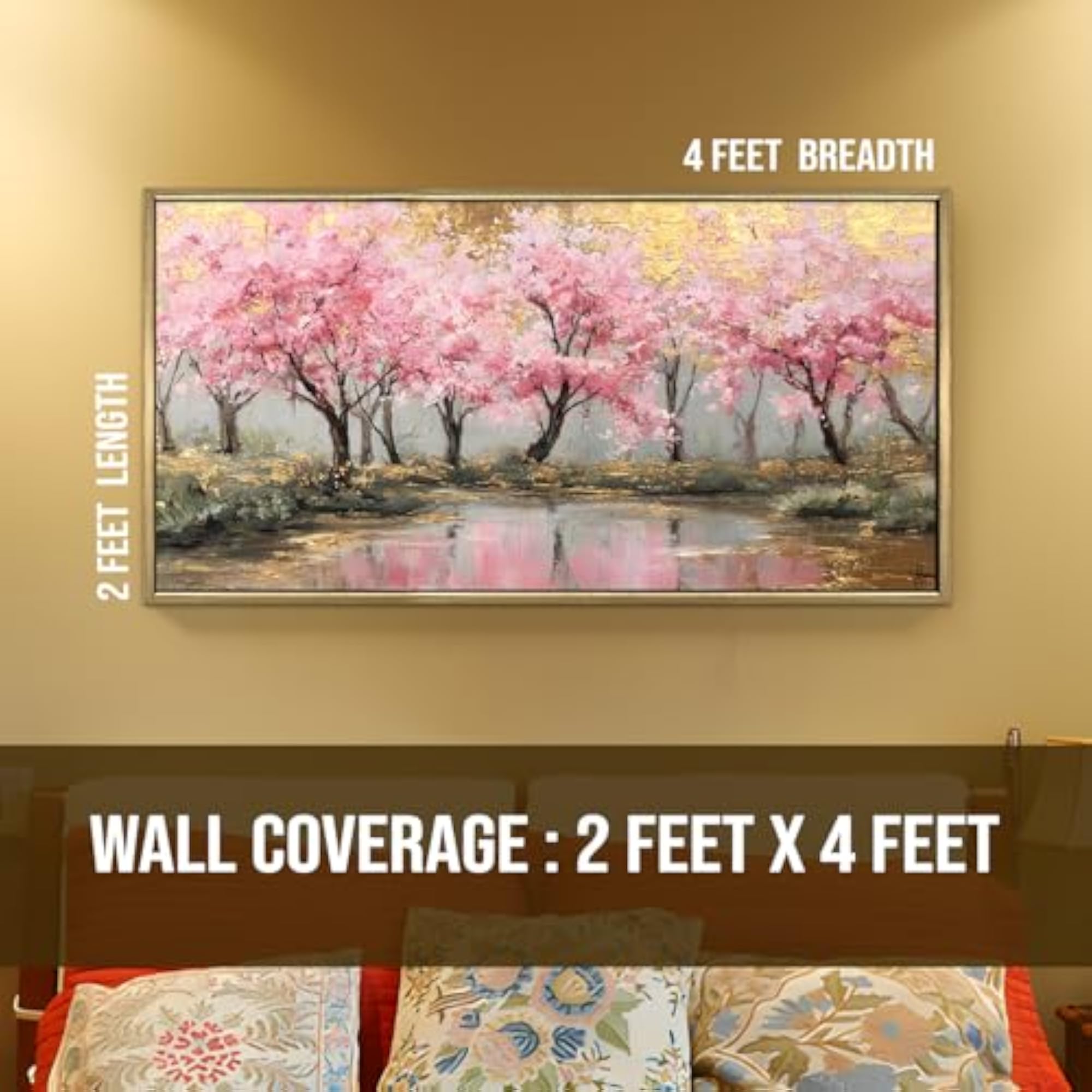 Cherry Blossom Grove Wall Art, Vintage Japanese Sakura