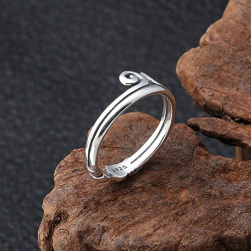 Bague ouverte ajustable en métal sterling, finis les soucis de taille