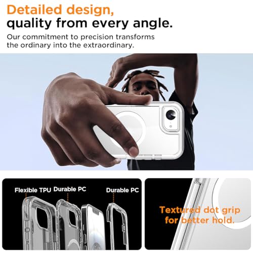 AICase for iPhone 17e Case/iPhone 16e Case Clear Support MagSafe 3 in 1 Heavy Duty Drop Protection Full Body Rugged Shockproof/Dust Proof 3-Layer Military Protective Tough Durable for 17e/16e 6.1"_1 by AICase - Used condition - Image 3
