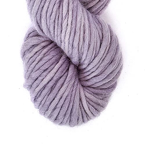 Kinua - 100% Handspun Fine Peruvian Junin Wool Naturally Dyed 21 Microns 100 Grams Bulky Weight - Heavenly Soft And Warm - Perfect For Crocheting And Knitting (Lilac) #TOP1