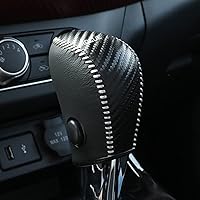 Vista 10 de XITER Cubierta de Perilla de Palanca de Cambios Automática de Cuero, Fundas Protectoras de Palanca de Cambios para Nissan Rogue 2014 2015 2016