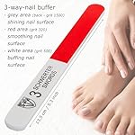 3 Swords Germany - Sapphire Metal Nail File Set 2 Pieces with 1 Piece 3-Way Nail Buffer – Nail Care Made in SOLINGEN/Germany - Image 3