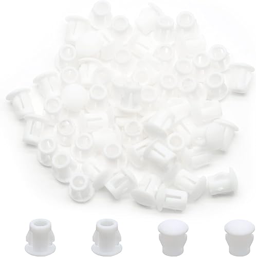 Suiwotin 100 tapones de agujero negro de 0.197in0.19 pulgadas, tapones de plástico tipo empotrado, tubo de agujero de bloqueo a presión, tapas de